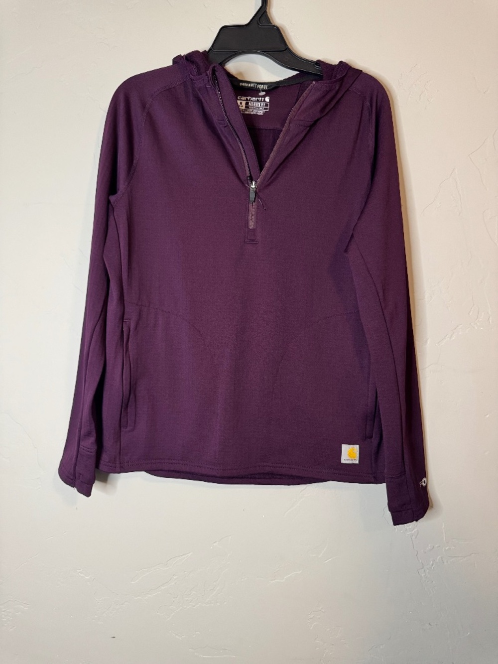 Carhartt Women's Purple Pullover Half Zip Sweater, Size M